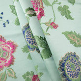 4 Seasons French Brocade Fabric, Floral, Mint