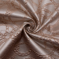 Chainlink Brocade Fabric, Textured, Ivory & Gold