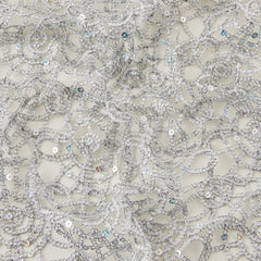 Metallic Netting, Silver with Sequins