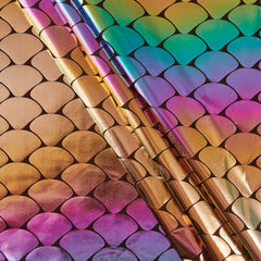 Stretch Fabric, Holographic Scales, Ombre