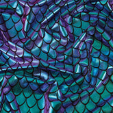 Stretch Fabric, Holographic Dragon Scales, Oil Slick