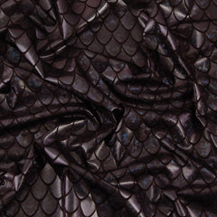 Stretch Fabric, Holographic Dragon Scales, Charcoal Black