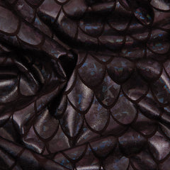 Stretch Fabric, Holographic Dragon Scales, Charcoal Black