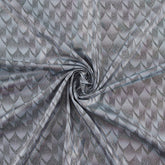 Stretch Fabric, Dragon Scale, Silver