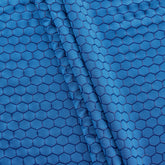4-Way Stretch Fabric, Raised Honeycomb Print, Royal Blue