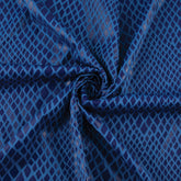Stretch Fabric, Rubber Python Texture, Blue